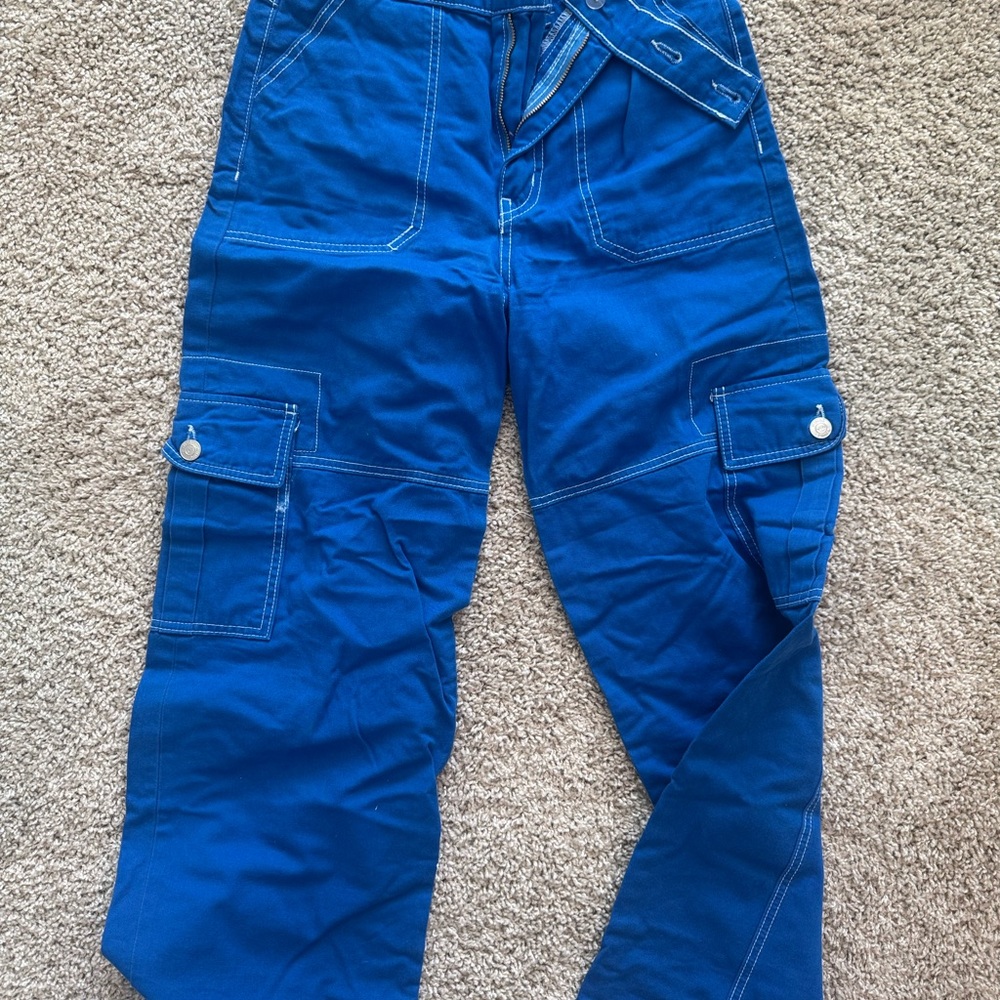 Revice Bright College Electric Blue Cargo Jean Pants